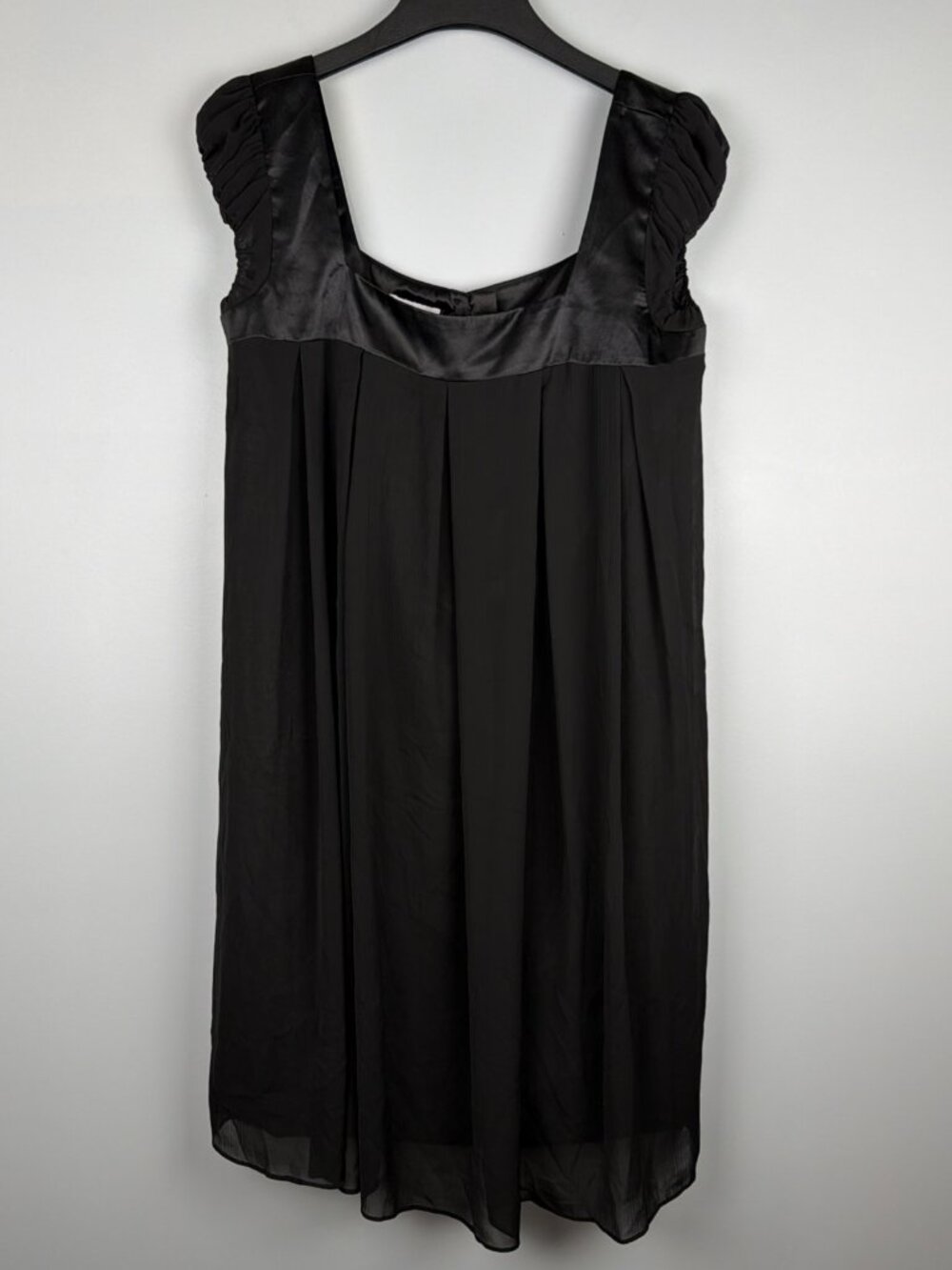 London Times Dress Womens 14 Black Babydoll Regency Empire Whimsigoth MOD Fairy - Picture 2 of 9